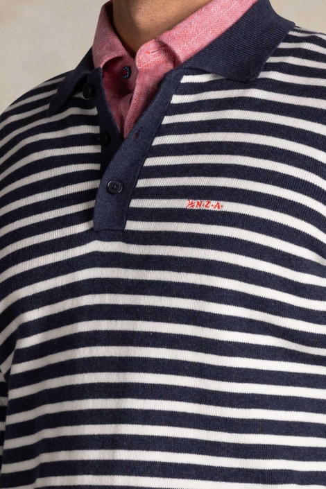 NZA blauwe heren trui | Close up