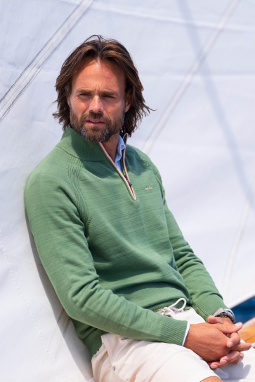 NZA PULLOVER HALF ZIP 26AN406 1765 Light Sage