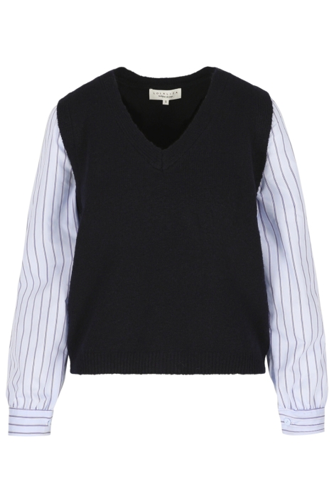 LolaLiza blauwe dames trui | Vooraanzicht