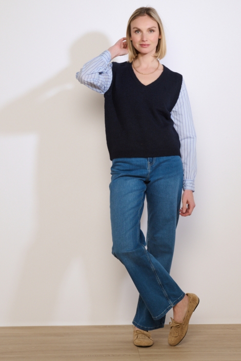 LolaLiza blauwe dames trui | Model