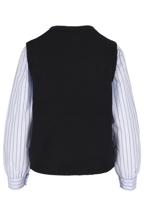 LolaLiza blauwe dames trui | Achteraanzicht