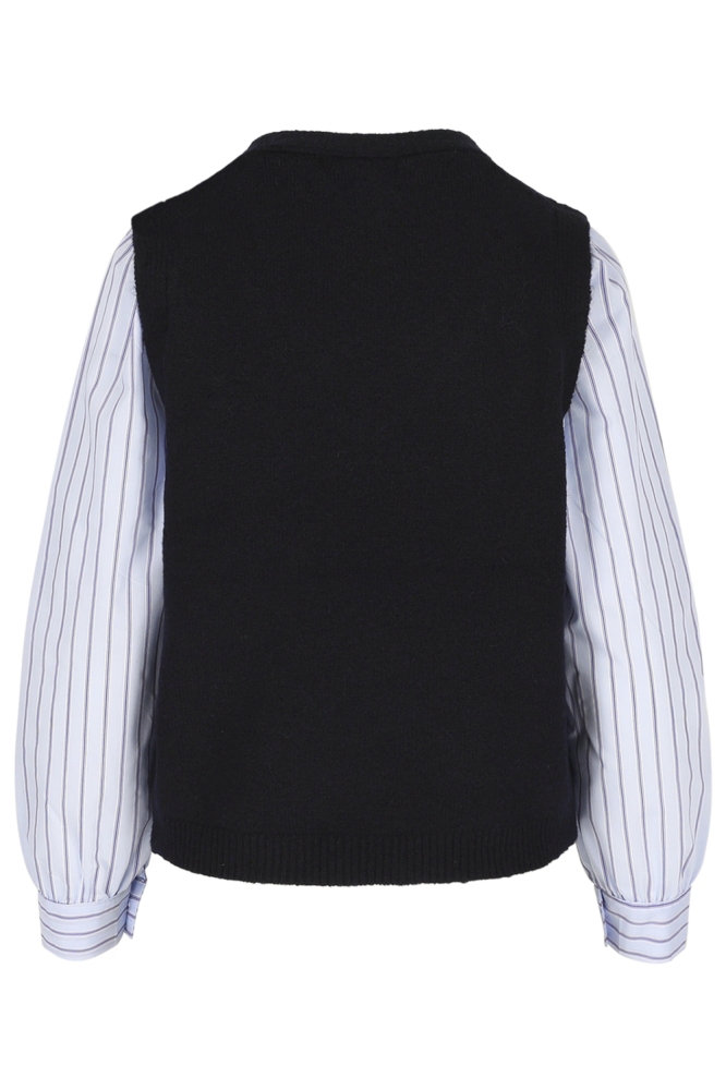 LolaLiza blauwe dames trui | Achteraanzicht