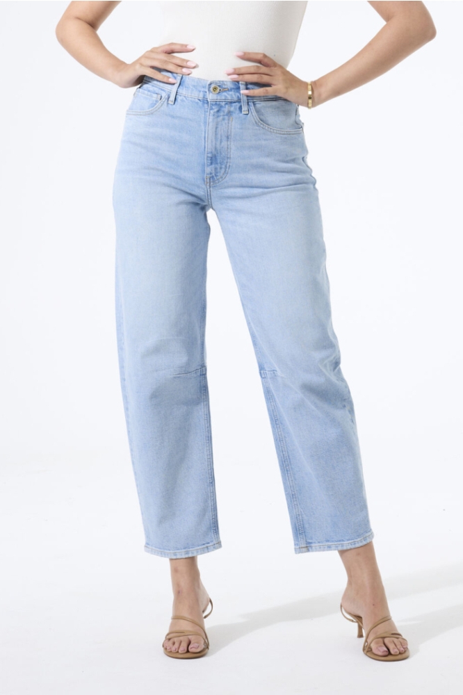 Garcia blauwe dames jeans | Model vooraanzicht