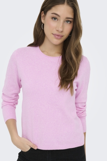 Only onlloyal ls oneck knt noos Roze