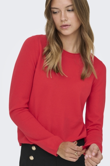 Only Trui ONLLOYAL LS ONECK KNT NOOS 15368961 Mars Red