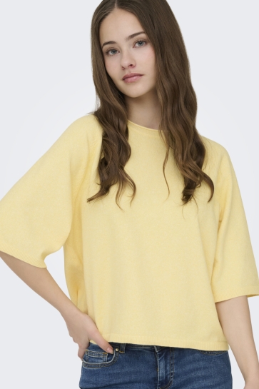 Only Trui ONLLOYAL 2/4 O-NECK KNT NOOS 15368960 Sunlight Melange