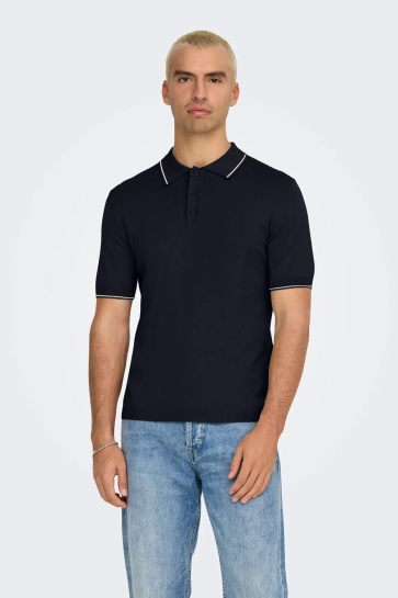 Only & Sons onswyler reg 14 ss polo knit noos Blauw