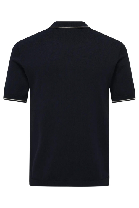 Only & Sons blauwe heren polo | Achteraanzicht