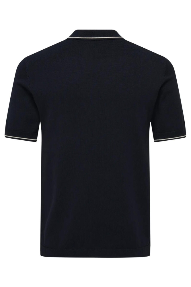 Only & Sons blauwe heren polo | Achteraanzicht