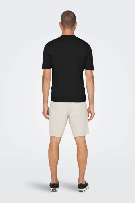 Only & Sons zwarte heren polo | Model achteraanzicht
