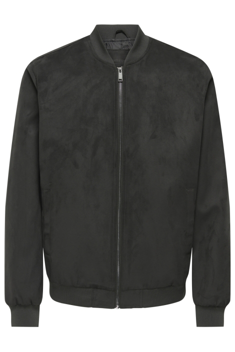 Only & Sons grijze heren jas | Vooraanzicht