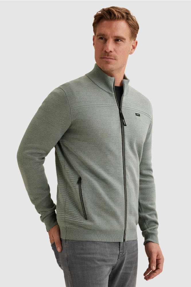 Vanguard blauwe heren vest | Model zijaanzicht