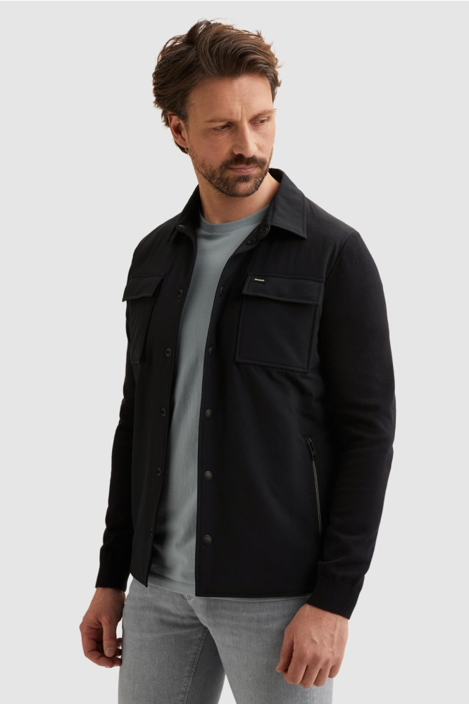 Vanguard blauwe heren jas | Model vooraanzicht