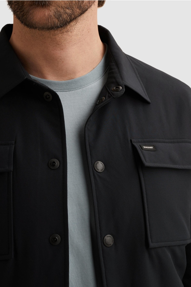 Vanguard blauwe heren jas | Close up