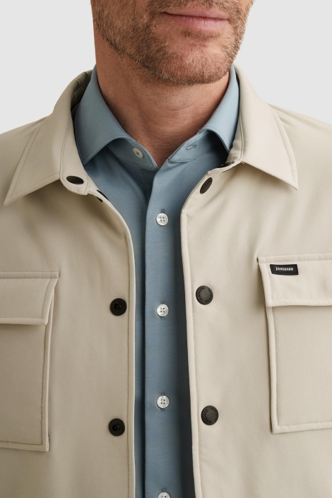 Vanguard beige heren jas | Close up