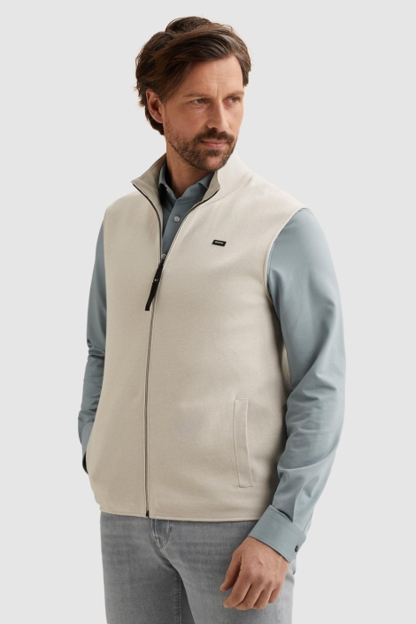 Vanguard beige heren jas | Model vooraanzicht