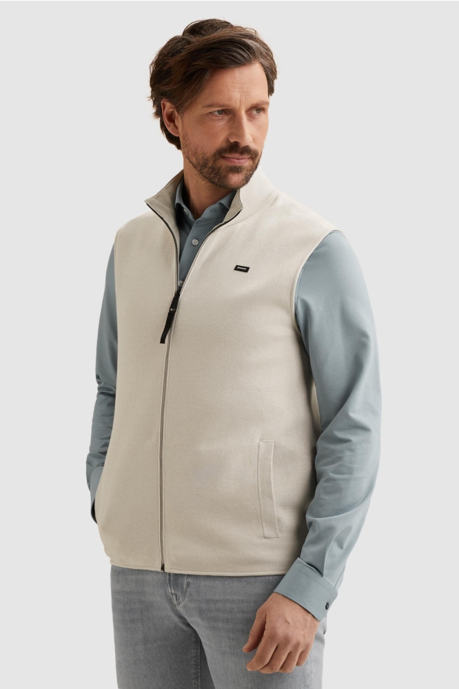 Vanguard beige heren jas | Model vooraanzicht