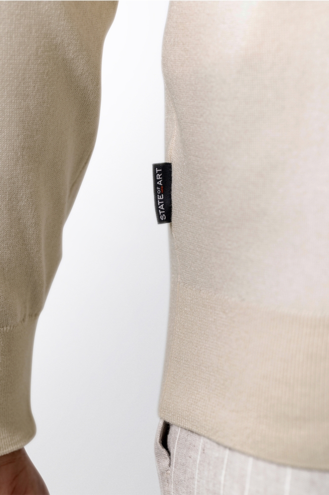 State of Art ecru heren trui | Close up