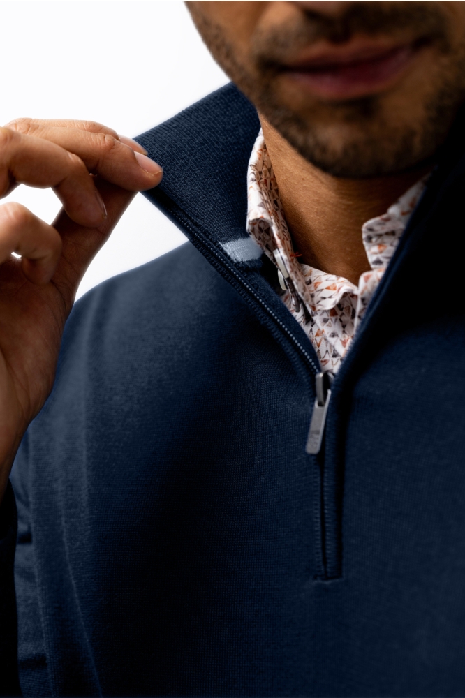 State of Art blauwe heren trui | Close up