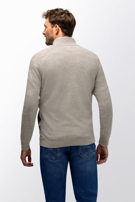 State of Art beige heren vest | Model achteraanzicht