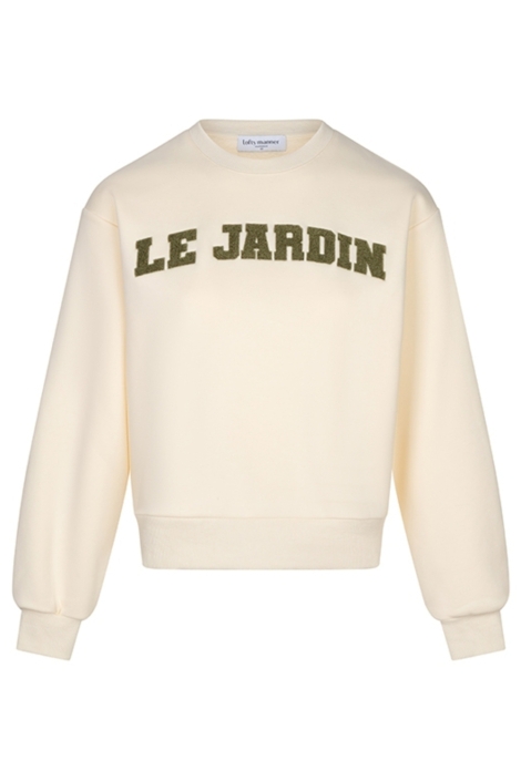 Lofty Manner beige dames sweater | Vooraanzicht