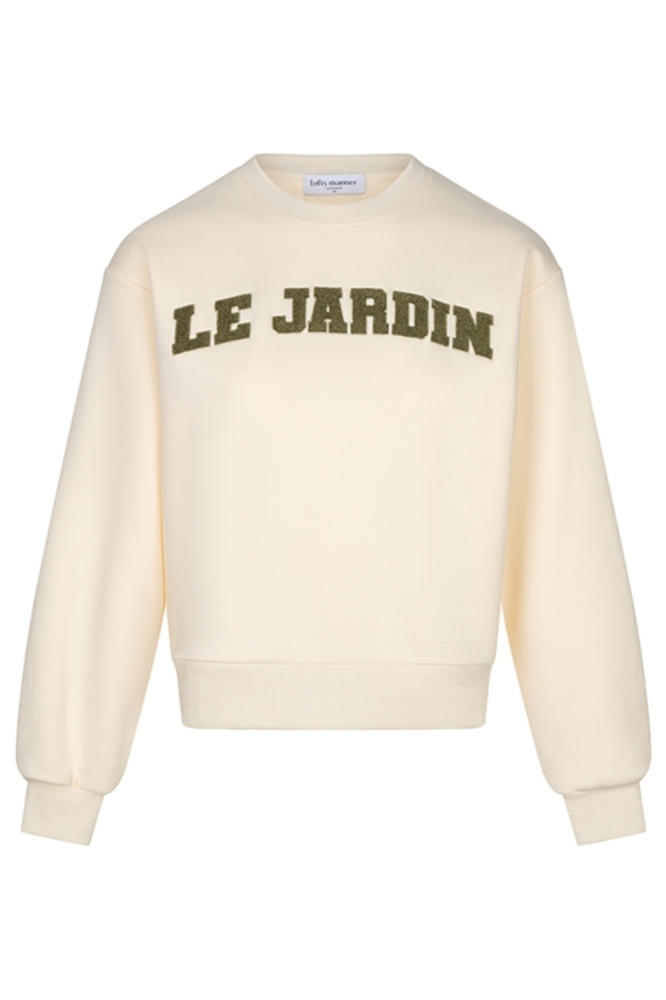 Lofty Manner beige dames sweater | Vooraanzicht