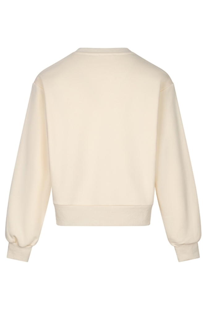 Lofty Manner beige dames sweater | Achteraanzicht