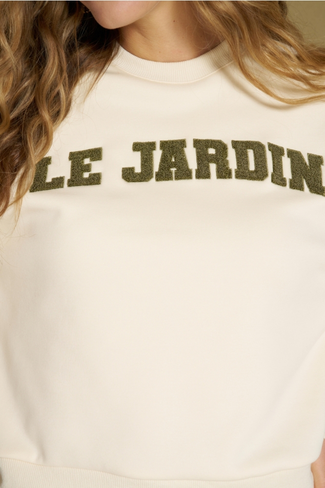 Lofty Manner beige dames sweater | Close up
