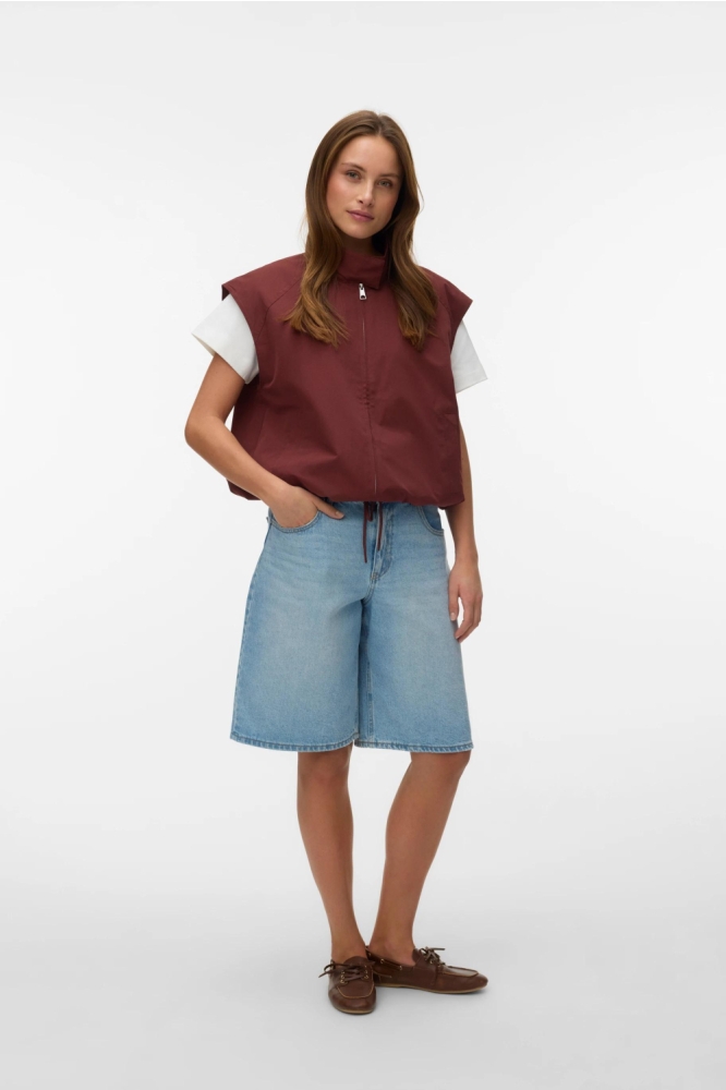 Vero Moda bordeaux dames gilet | Model