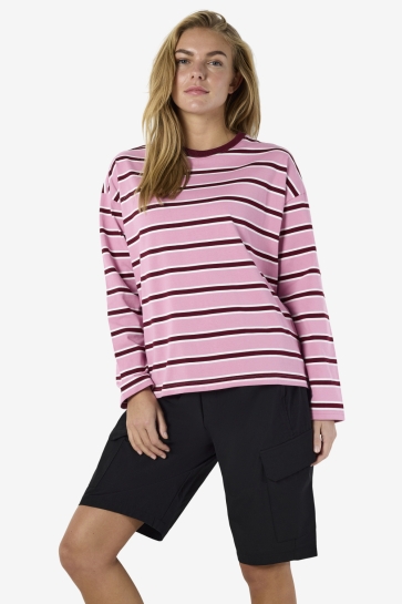 Noisy may NMEMBER L/S STRIPE SWEAT NOOS 27036484 Begonia Pink/TIBETAN RED/BRIGHT WHITE