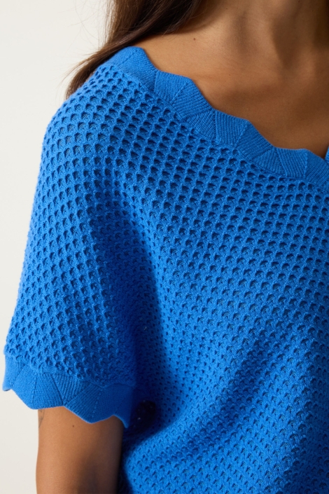 Garcia blauwe dames trui | Close up