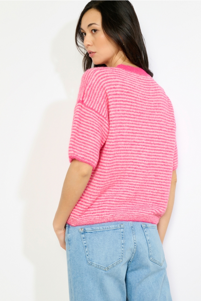 LolaLiza roze dames trui | Model achteraanzicht