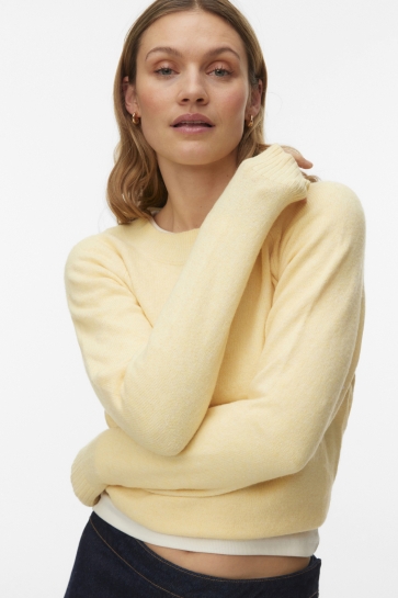 Vero Moda vmdoffy ls o-neck blouse ga noos Geel