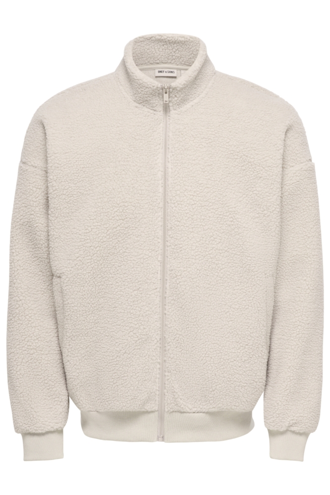 Only & Sons beige heren vest | Vooraanzicht