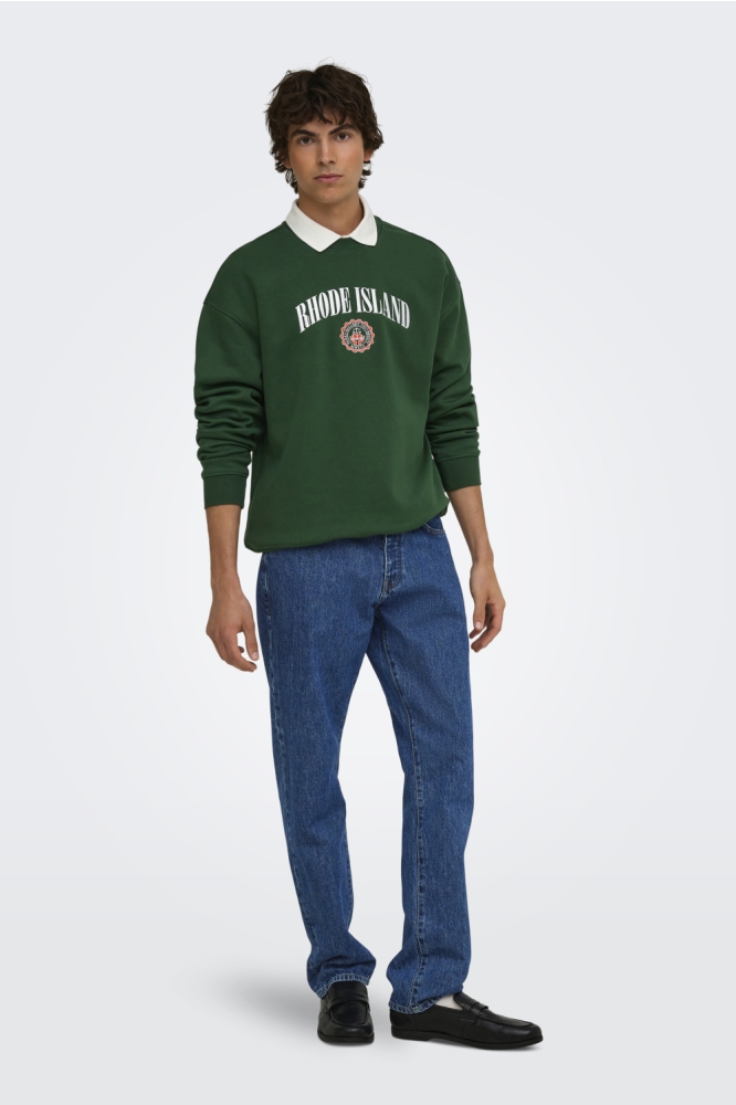 Only & Sons groene heren sweater | Model