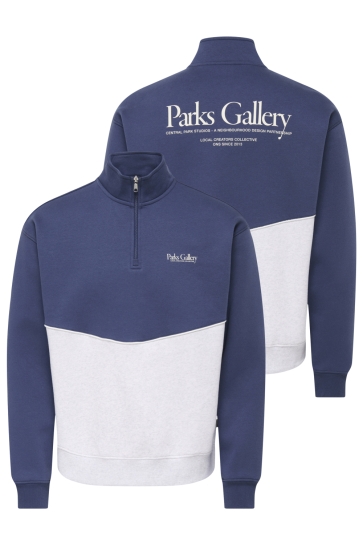 Only & Sons sweater ONSCERES RLX HALF ZIP PARKS HIGH NE 22039475 SUPER LIGHT GREY MEL/OCEANA
