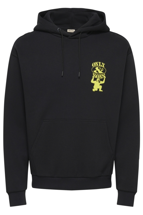 Only & Sons zwarte heren sweater | Vooraanzicht