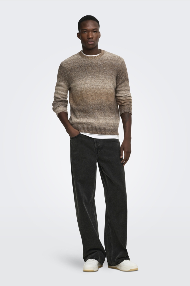 Only & Sons bruine heren trui | Model