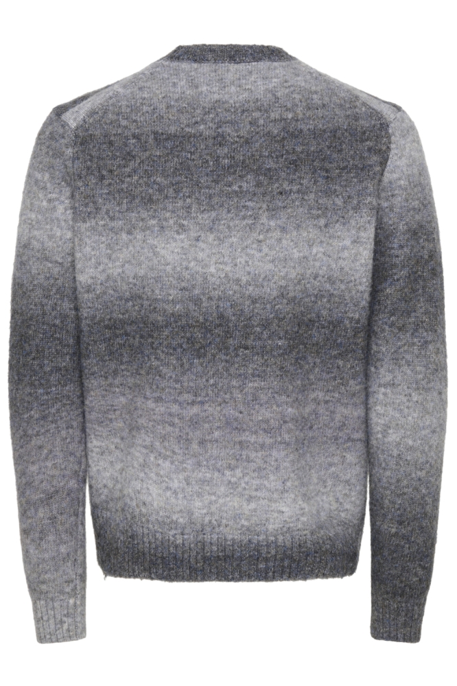 Only & Sons grijze heren trui | Achteraanzicht