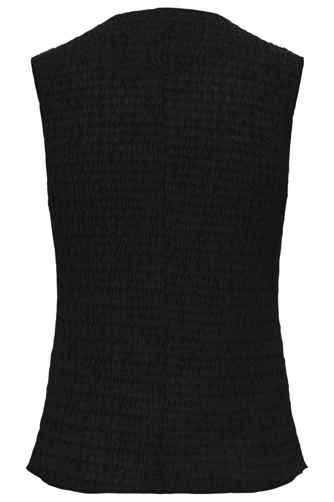 Only zwarte dames gilet | Achteraanzicht