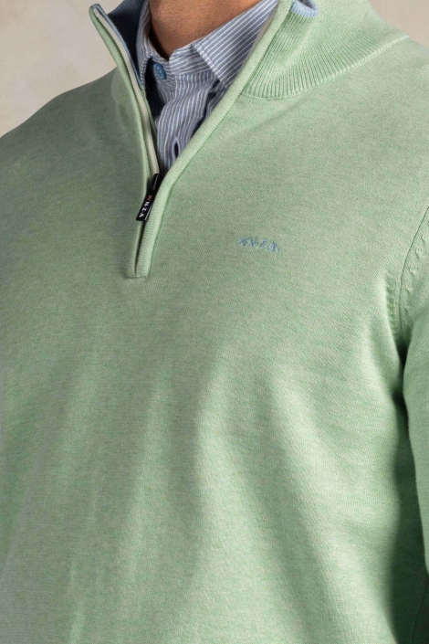 NZA groene heren trui | Close up