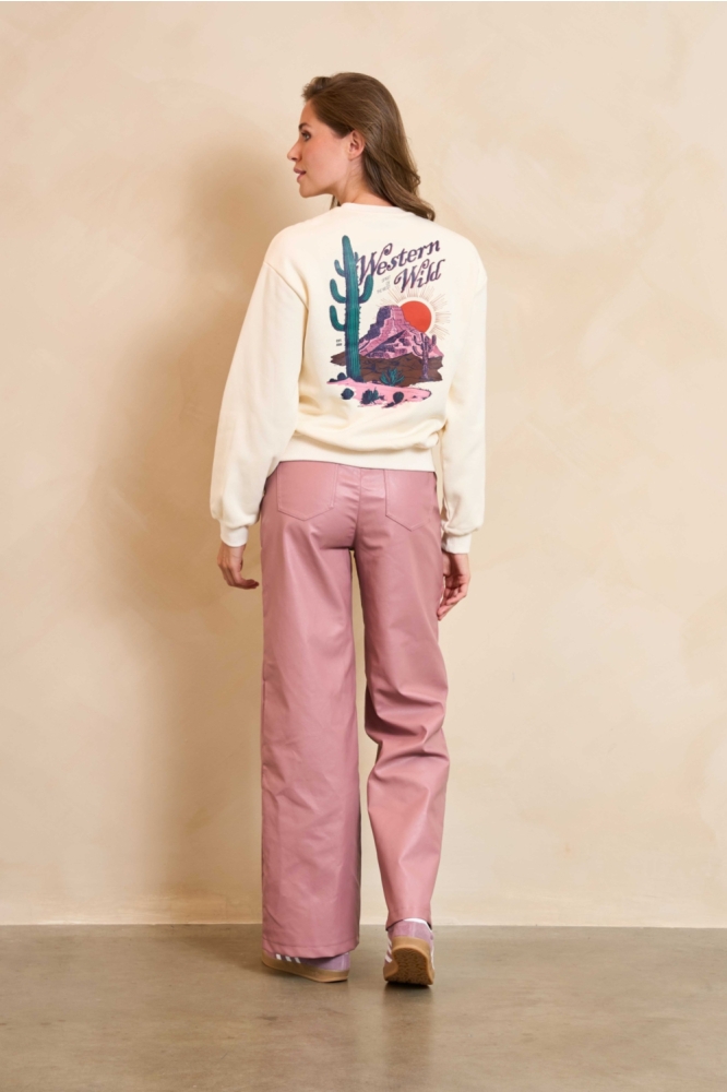 Lofty Manner ecru dames sweater | Model