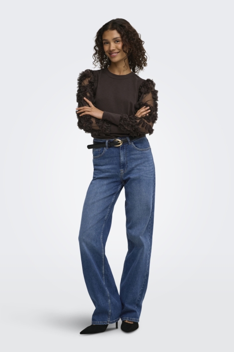 Jacqueline de Yong bruine dames sweater | Model