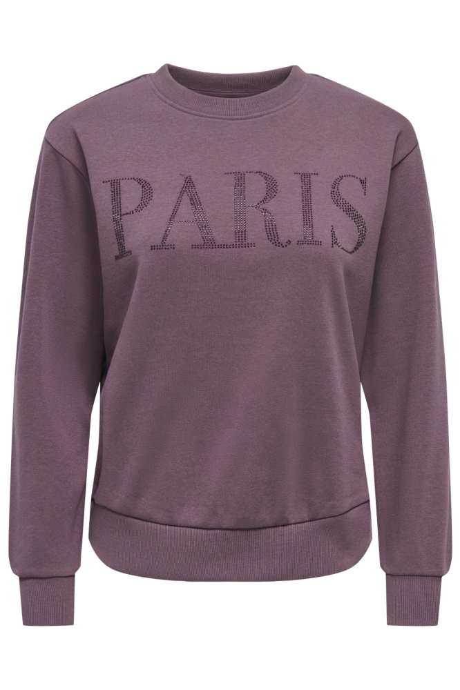 Jacqueline de Yong paarse dames sweater | Vooraanzicht