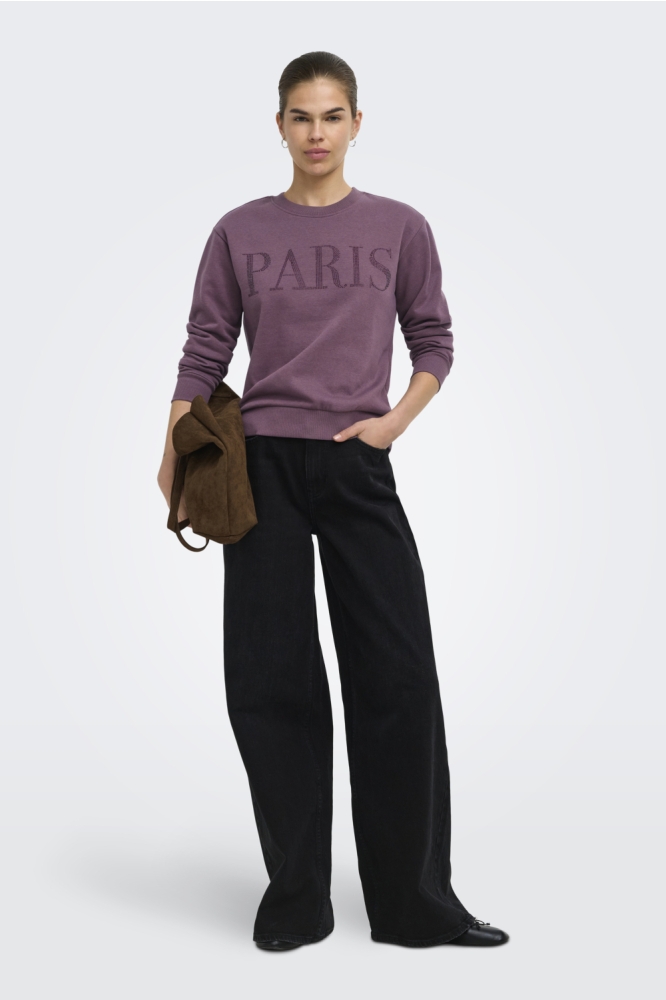 Jacqueline de Yong paarse dames sweater | Model