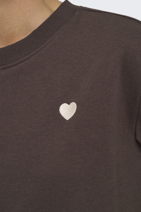 Jacqueline de Yong bruine dames sweater | Close up