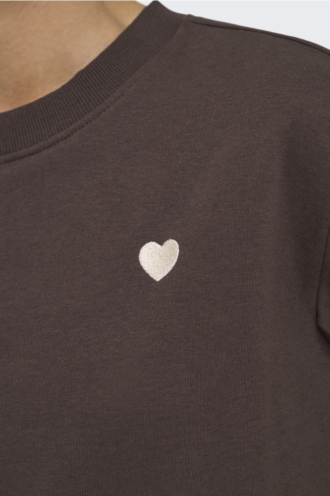 Jacqueline de Yong bruine dames sweater | Close up