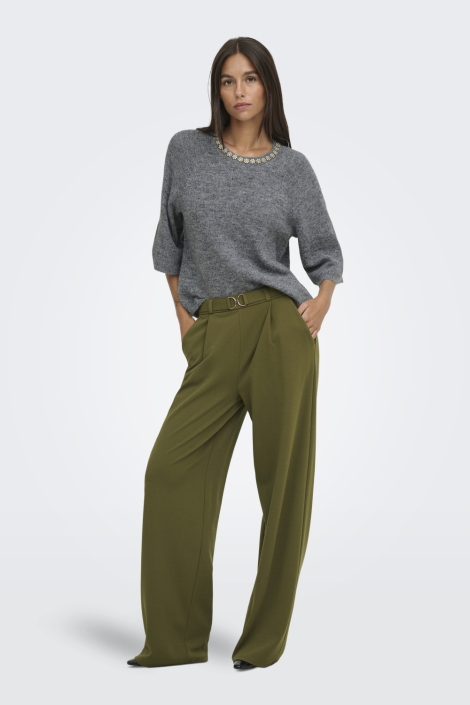 Jacqueline de Yong grijze dames trui | Model