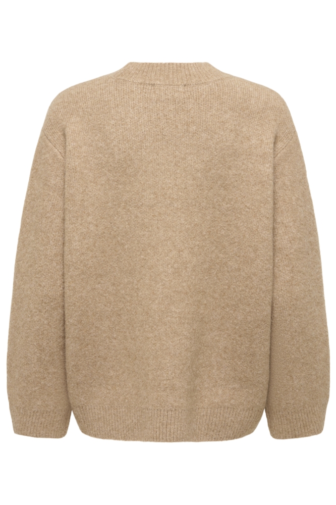 Jacqueline de Yong camel dames trui | Achteraanzicht