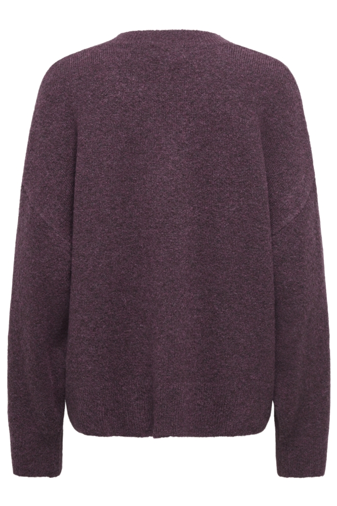 Jacqueline de Yong bordeaux dames trui | Achteraanzicht